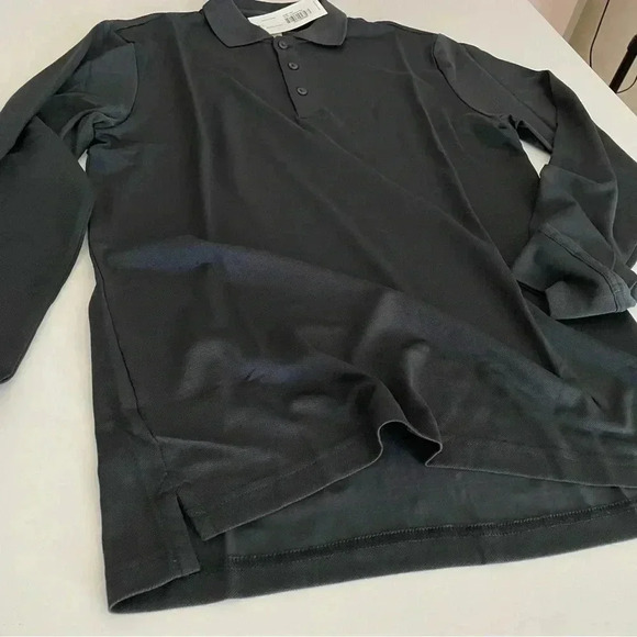 Outdoor Voices Birdie Long Sleeve Polo XXS Black Golf Preppy Oversized - Picture 5 of 13